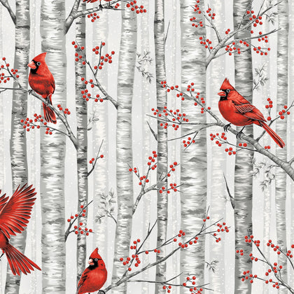 Berries And Birch - Fog/Silver# X7794H-483S