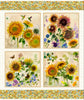 Sunflower Song  - Light Cream Sunflower Song Digital 36" Panel # Y4944-2
