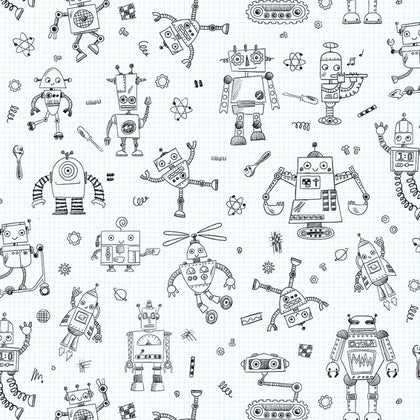 Rollicking Robots White Drawing Boards 10035-10