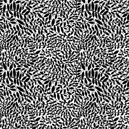Folkscapes Black/White Fantasy Fern # 10434B-90