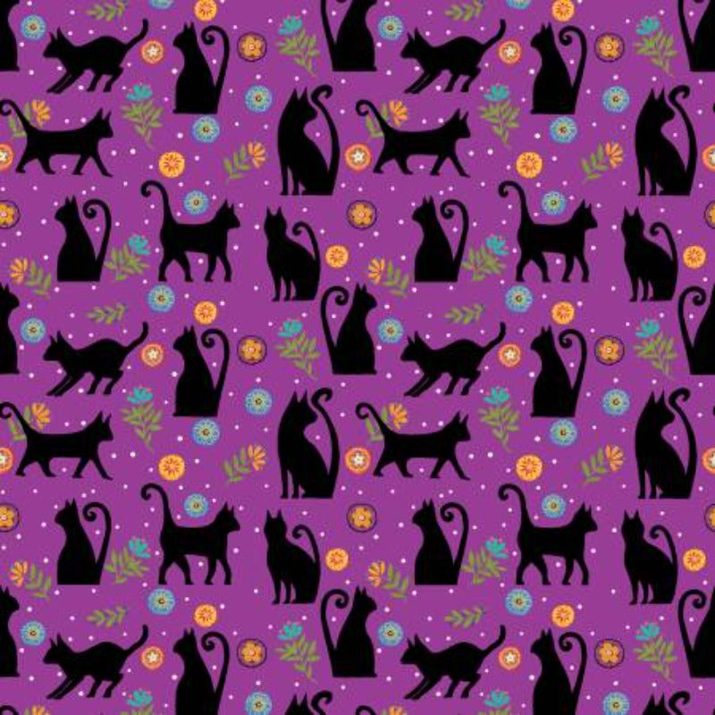Folkscapes Purple Garden Cats 13272B-66