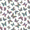 Alluring Butterflies White Butterflies Allover # 13306MB-09 Metallic