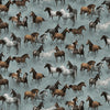 Frontier - Stonehenge -Horses 25182-64 BLUE
