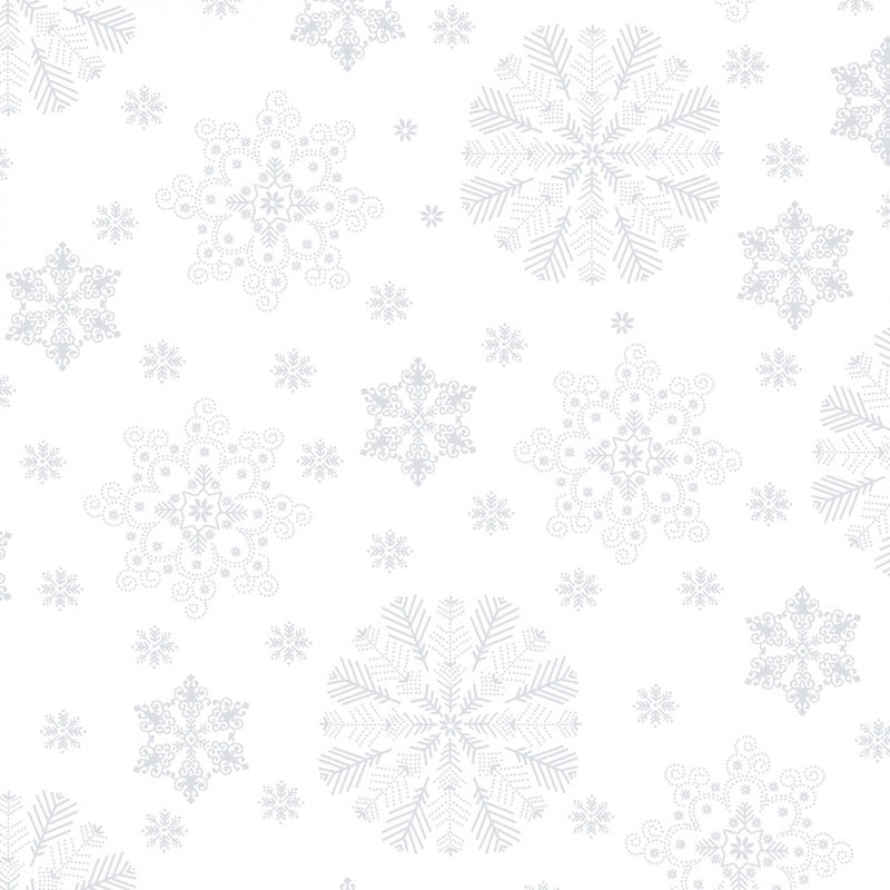 White on White Medium Snowflake # 393-01W