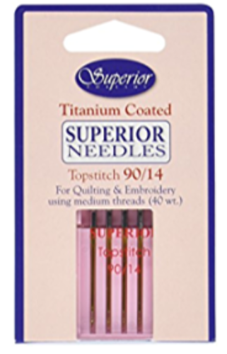 Superior Titanium Coated Needles Size 90/14 5ct