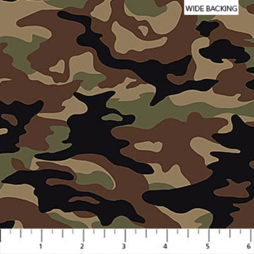 Crazy for Camo 108" WideBacking B24238-36 Brown