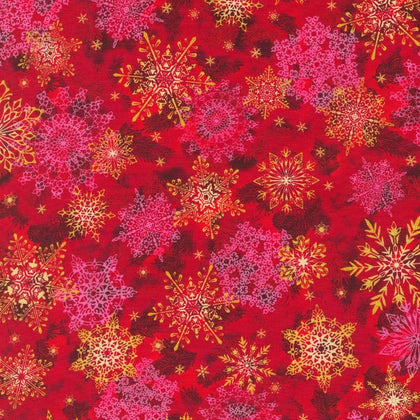 Snowflakes Red 108in Wide Back # SRKDX207883