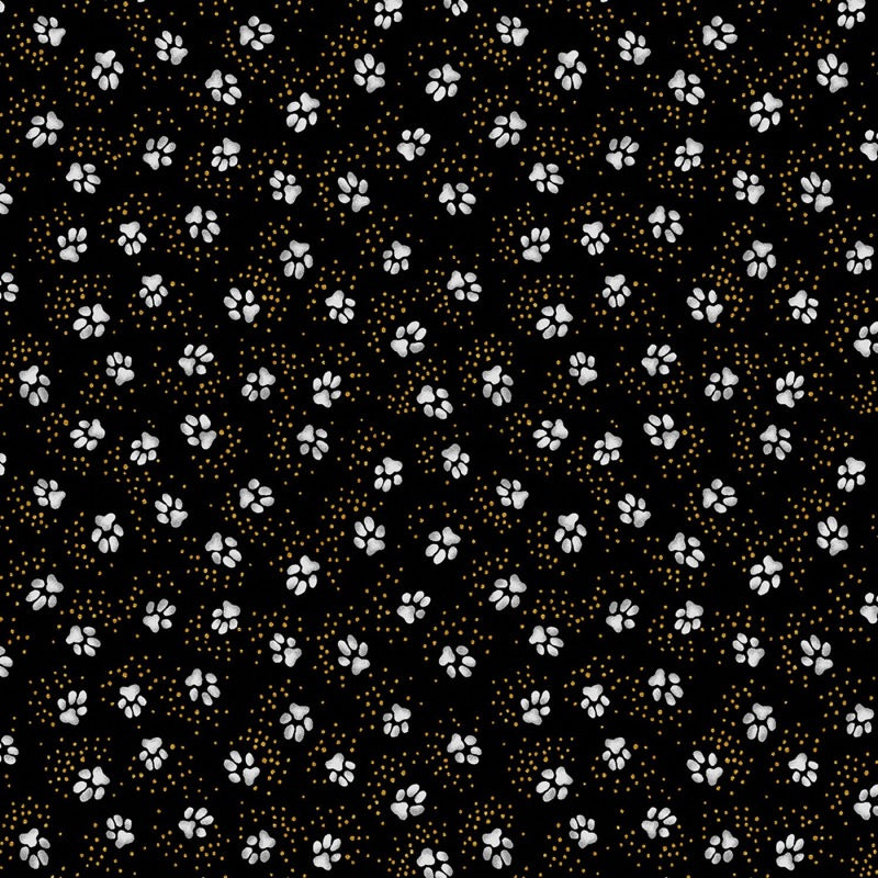 Kindred Canines Black Metallic Paw Prints # Y3711-3M